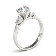 0.50-5.00ct Round Diamond Trilogy Ring in 10K/14K gold and platinum with certified lab-grown or natural diamonds