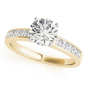 Couture Fancy Shape Remounts Princess Diamond Engagement Ring in 10K/14K gold and platinum with certified lab-grown or natural diamonds