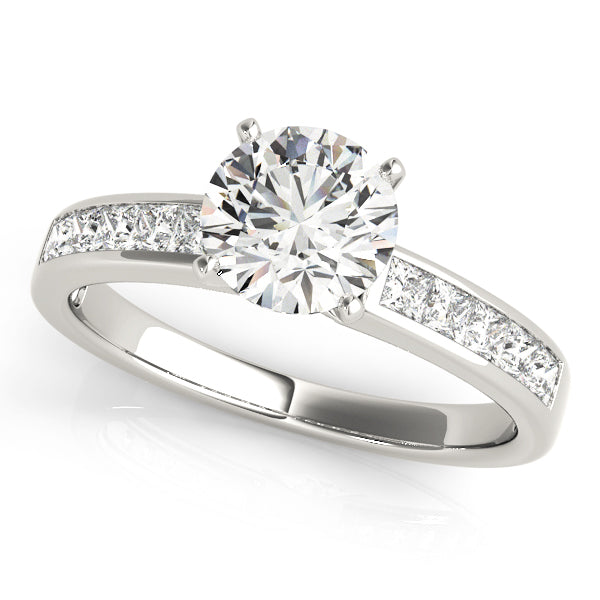 Couture Fancy Shape Remounts Princess Diamond Engagement Ring in 10K/14K gold and platinum with certified lab-grown or natural diamonds
