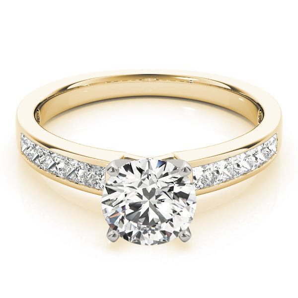 Couture Fancy Shape Remounts Princess Diamond Engagement Ring in 10K/14K gold and platinum with certified lab-grown or natural diamonds