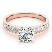 Couture Fancy Shape Remounts Princess Diamond Engagement Ring in 10K/14K gold and platinum with certified lab-grown or natural diamonds