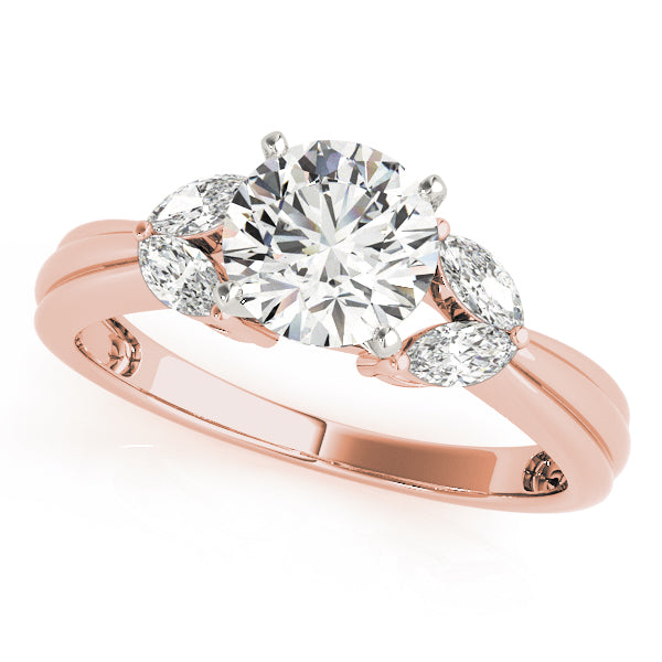 Romantic Fancy Shape Remounts Marquise Diamond Engagement Ring in 10K/14K gold and platinum with certified lab-grown or natural diamonds