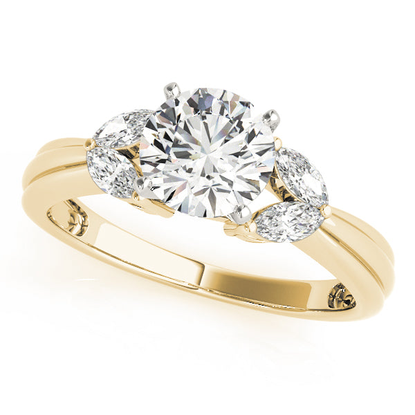 Romantic Fancy Shape Remounts Marquise Diamond Engagement Ring in 10K/14K gold and platinum with certified lab-grown or natural diamonds