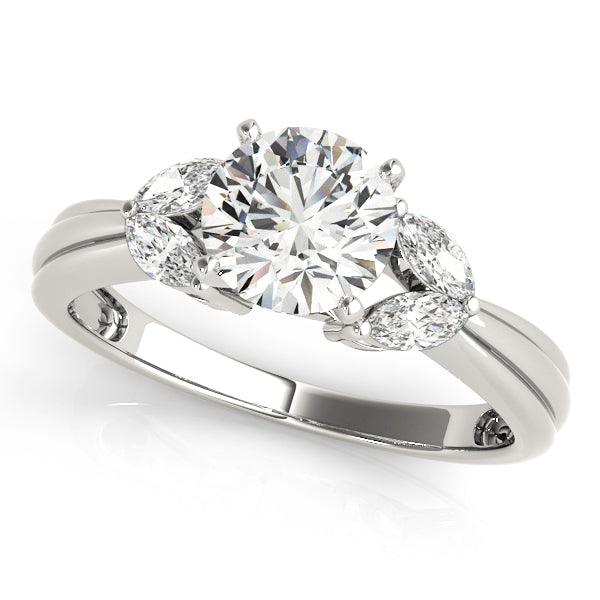 Romantic Fancy Shape Remounts Marquise Diamond Engagement Ring in 10K/14K gold and platinum with certified lab-grown or natural diamonds