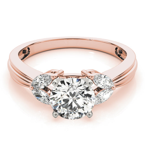 Romantic Fancy Shape Remounts Marquise Diamond Engagement Ring in 10K/14K gold and platinum with certified lab-grown or natural diamonds