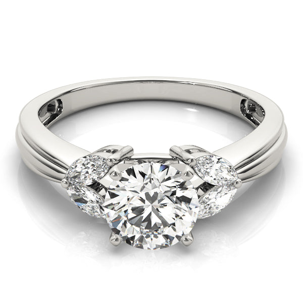 Romantic Fancy Shape Remounts Marquise Diamond Engagement Ring in 10K/14K gold and platinum with certified lab-grown or natural diamonds