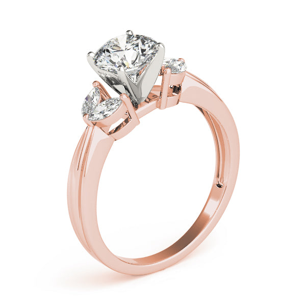 Romantic Fancy Shape Remounts Marquise Diamond Engagement Ring in 10K/14K gold and platinum with certified lab-grown or natural diamonds