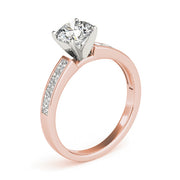 Lustrous Fancy Shape Remounts Princess Diamond Engagement Ring in 10K/14K gold and platinum with certified lab-grown or natural diamonds