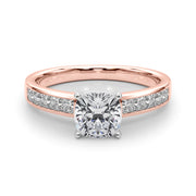 Lustrous Fancy Shape Remounts Princess Diamond Engagement Ring in 10K/14K gold and platinum with certified lab-grown or natural diamonds