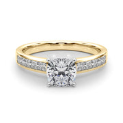 Lustrous Fancy Shape Remounts Princess Diamond Engagement Ring in 10K/14K gold and platinum with certified lab-grown or natural diamonds