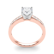 Lustrous Fancy Shape Remounts Princess Diamond Engagement Ring in 10K/14K gold and platinum with certified lab-grown or natural diamonds