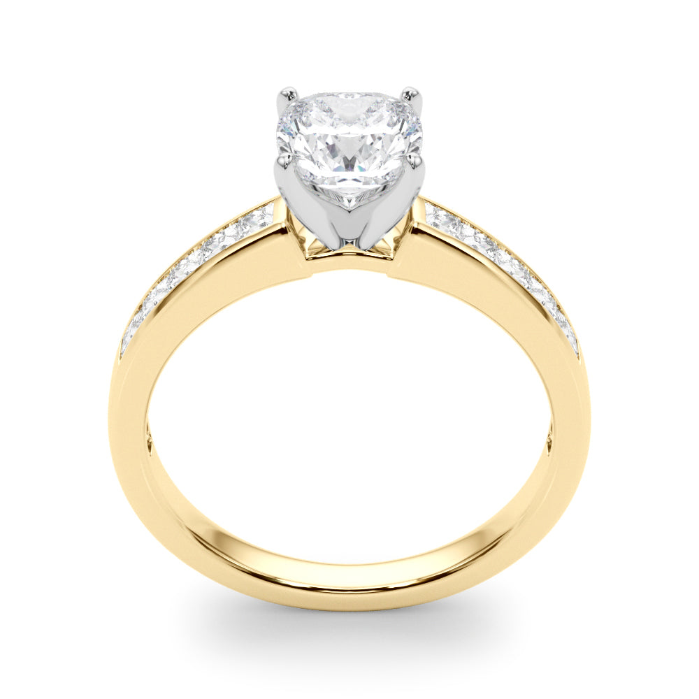 Lustrous Fancy Shape Remounts Princess Diamond Engagement Ring in 10K/14K gold and platinum with certified lab-grown or natural diamonds