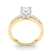 Lustrous Fancy Shape Remounts Princess Diamond Engagement Ring in 10K/14K gold and platinum with certified lab-grown or natural diamonds