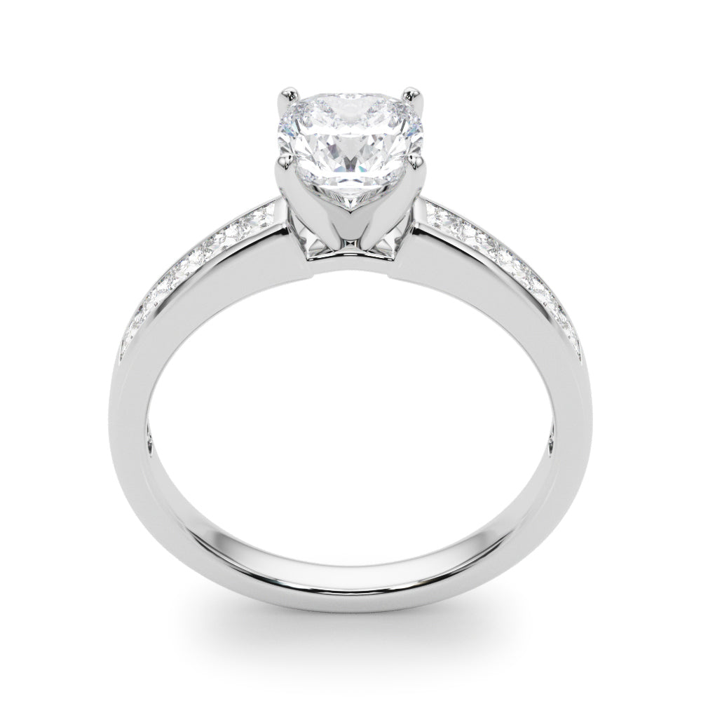 Lustrous Fancy Shape Remounts Princess Diamond Engagement Ring in 10K/14K gold and platinum with certified lab-grown or natural diamonds
