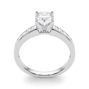Lustrous Fancy Shape Remounts Princess Diamond Engagement Ring in 10K/14K gold and platinum with certified lab-grown or natural diamonds