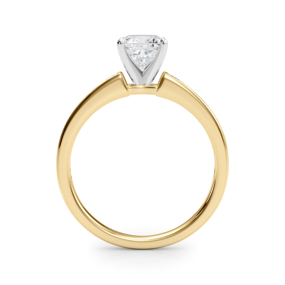 Lustrous Fancy Shape Remounts Princess Diamond Engagement Ring in 10K/14K gold and platinum with certified lab-grown or natural diamonds
