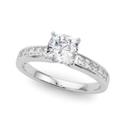 Lustrous Fancy Shape Remounts Princess Diamond Engagement Ring in 10K/14K gold and platinum with certified lab-grown or natural diamonds
