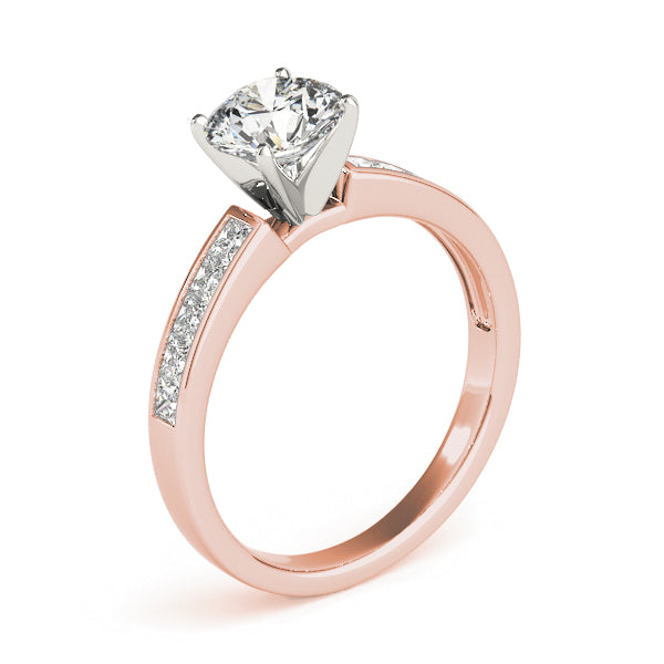 Lustrous Fancy Shape Remounts Princess Diamond Engagement Ring in 10K/14K gold and platinum with certified lab-grown or natural diamonds
