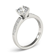 Lustrous Fancy Shape Remounts Princess Diamond Engagement Ring in 10K/14K gold and platinum with certified lab-grown or natural diamonds