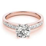 Lustrous Fancy Shape Remounts Princess Diamond Engagement Ring in 10K/14K gold and platinum with certified lab-grown or natural diamonds