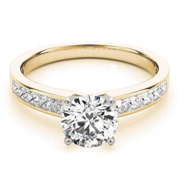 Lustrous Fancy Shape Remounts Princess Diamond Engagement Ring in 10K/14K gold and platinum with certified lab-grown or natural diamonds