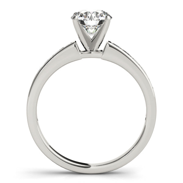 Lustrous Fancy Shape Remounts Princess Diamond Engagement Ring in 10K/14K gold and platinum with certified lab-grown or natural diamonds