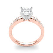 Lustrous Fancy Shape Remounts Princess Diamond Engagement Ring in 10K/14K gold and platinum with certified lab-grown or natural diamonds