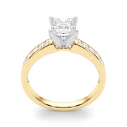 Lustrous Fancy Shape Remounts Princess Diamond Engagement Ring in 10K/14K gold and platinum with certified lab-grown or natural diamonds