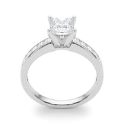 Lustrous Fancy Shape Remounts Princess Diamond Engagement Ring in 10K/14K gold and platinum with certified lab-grown or natural diamonds