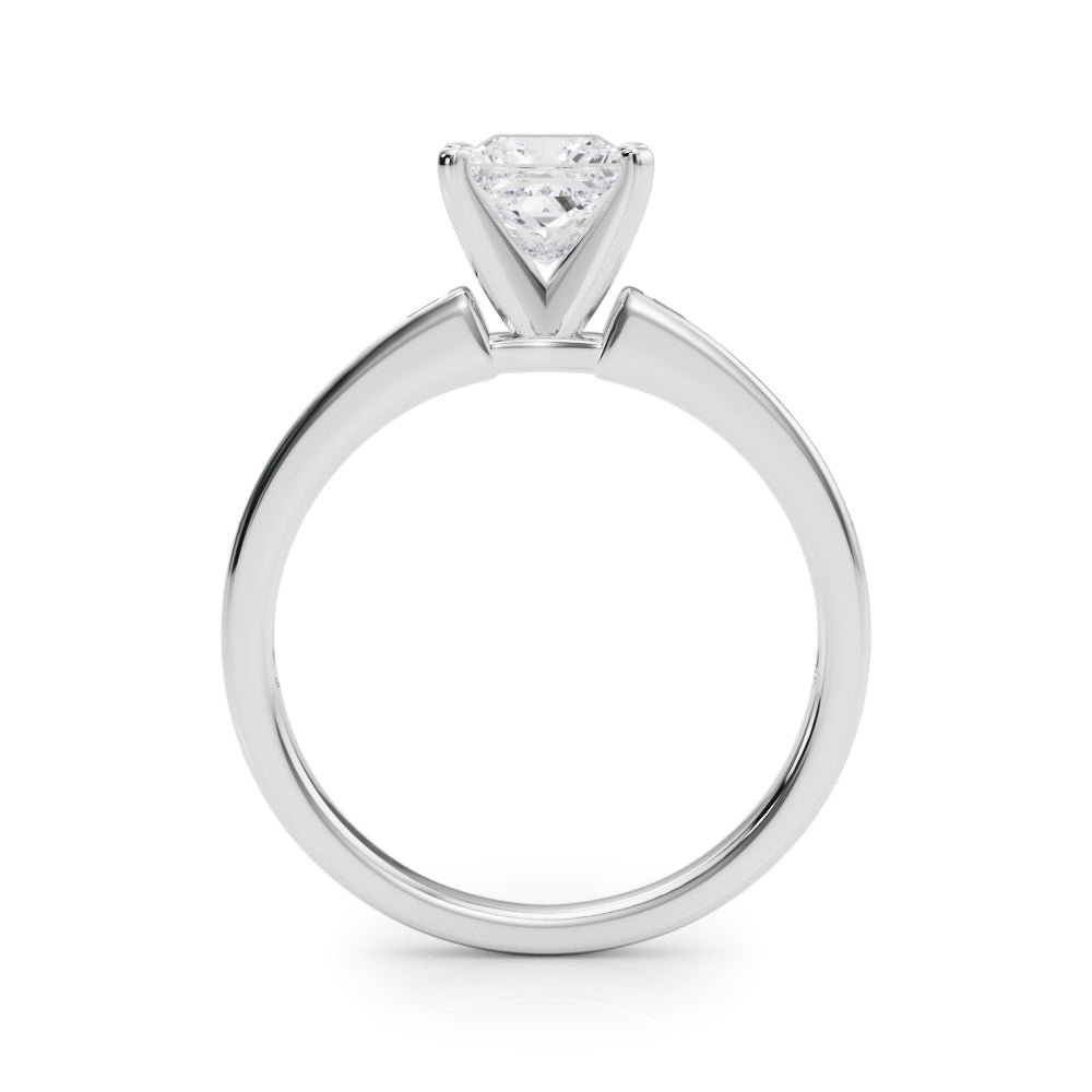 Lustrous Fancy Shape Remounts Princess Diamond Engagement Ring in 10K/14K gold and platinum with certified lab-grown or natural diamonds