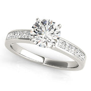 Lustrous Fancy Shape Remounts Princess Diamond Engagement Ring in 10K/14K gold and platinum with certified lab-grown or natural diamonds