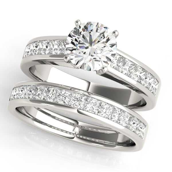 Opulent Fancy Shape Remounts Princess Diamond Engagement Ring in 10K/14K gold and platinum with certified lab-grown or natural diamonds
