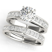 Opulent Fancy Shape Remounts Princess Diamond Engagement Ring in 10K/14K gold and platinum with certified lab-grown or natural diamonds