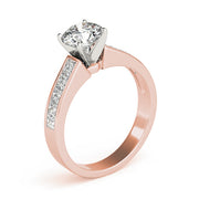 Opulent Fancy Shape Remounts Princess Diamond Engagement Ring in 10K/14K gold and platinum with certified lab-grown or natural diamonds