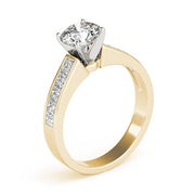 Opulent Fancy Shape Remounts Princess Diamond Engagement Ring in 10K/14K gold and platinum with certified lab-grown or natural diamonds