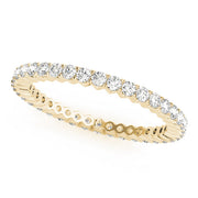 Prong Set Full Eternity Ring in 10K/14K gold and platinum with certified lab-grown or natural diamonds