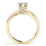 Pristine Multi-Row Round Diamond Engagement Ring in 10K/14K gold and platinum with certified lab-grown or natural diamonds