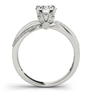 Pristine Multi-Row Round Diamond Engagement Ring in 10K/14K gold and platinum with certified lab-grown or natural diamonds