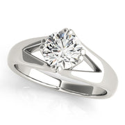 Adored Solitaires Any Shape Round Diamond Engagement Ring in 10K/14K gold and platinum with certified lab-grown or natural diamonds