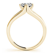 Adored Solitaires Any Shape Round Diamond Engagement Ring in 10K/14K gold and platinum with certified lab-grown or natural diamonds