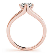 Adored Solitaires Any Shape Round Diamond Engagement Ring in 10K/14K gold and platinum with certified lab-grown or natural diamonds
