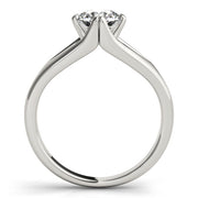Adored Solitaires Any Shape Round Diamond Engagement Ring in 10K/14K gold and platinum with certified lab-grown or natural diamonds