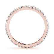 Shared Prong Full Eternity Ring in Gold & Platinum