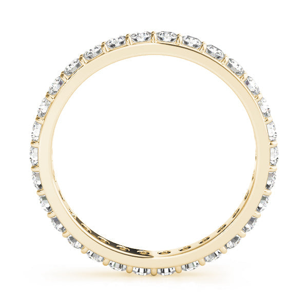 Shared Prong Full Eternity Ring in Gold & Platinum