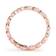 Bezel Set Full Eternity Ring in Gold & Platinum