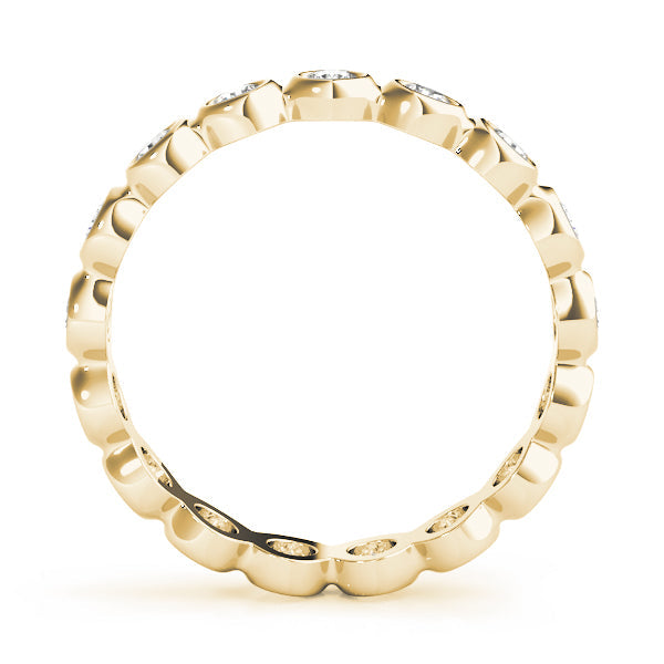 Bezel Set Full Eternity Ring in Gold & Platinum