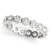 Bezel Set Full Eternity Ring in Gold & Platinum