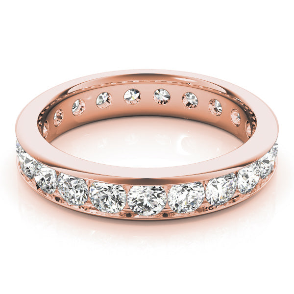Channel Set Full Eternity Ring in Gold & Platinum