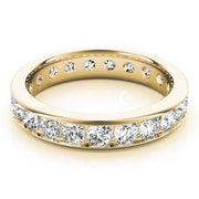 Channel Set Full Eternity Ring in Gold & Platinum