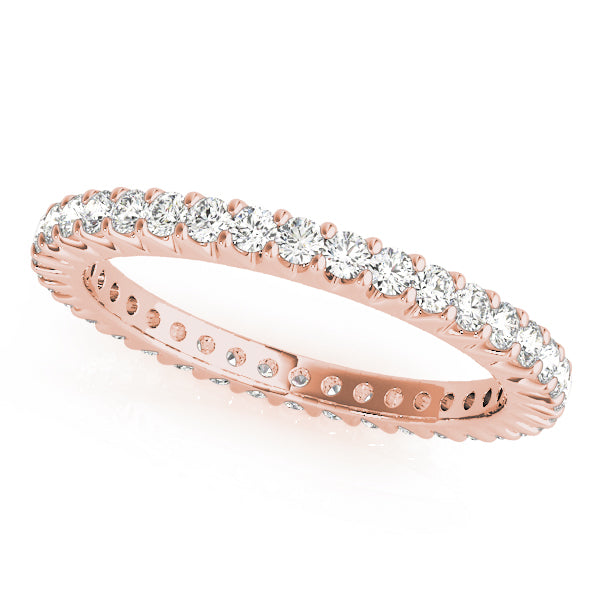 Prong Full Eternity Ring in Gold & Platinum